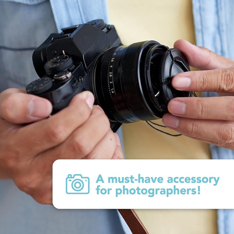 FotoTech Camera Lens Cap Leash with Elastic String, Compatible with Universal DSLR SLR Evil Mirrorless Cameras Video (x10) - Image 5
